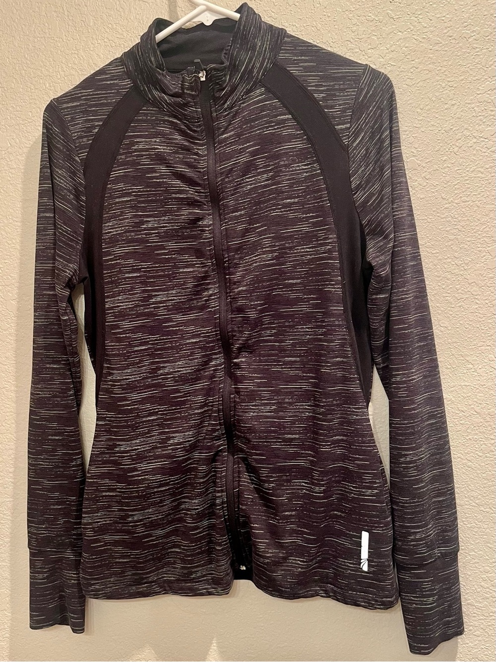 Marika Black Space-Dye Full-Zip Active Jacket
